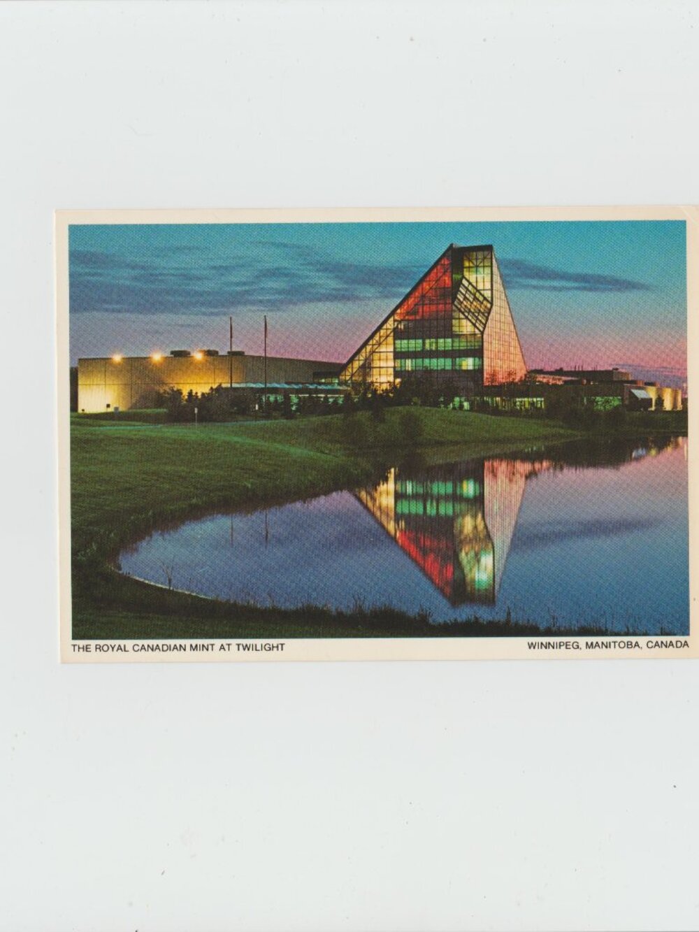 The Royal  Canadian Mint At Twilight Postcard